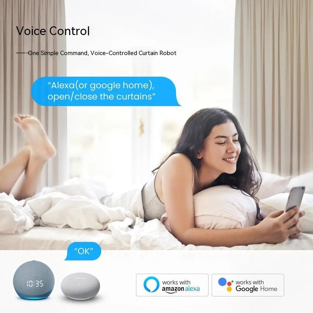 Wifi Curtain Robot Smart Home Roman Rod Electric Curtain Companion - elektronika shop