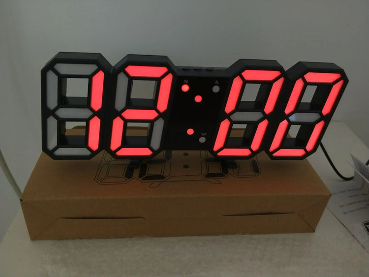3D Luminous LED Digital Clock, Simple And Versatile At Home - elektronika shop
