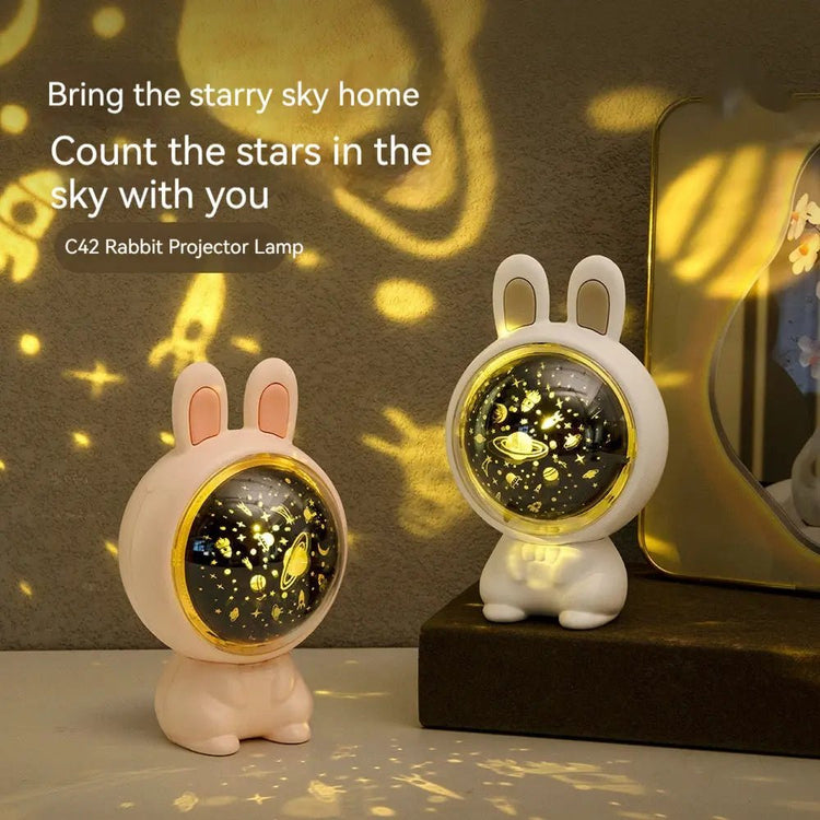Creative Rabbit Star Light Projector Lamp Children Home Decor - elektronika shop