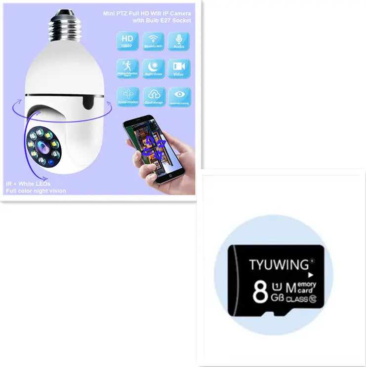 WiFi CAMERA 1080P Bulb 4X Zoom Camera E27 Home 5GWiFi Alarm Monitor ELEKTRONIKA SHOP